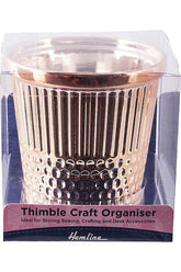 Ceramic Rose Gold Thimble Craft Container